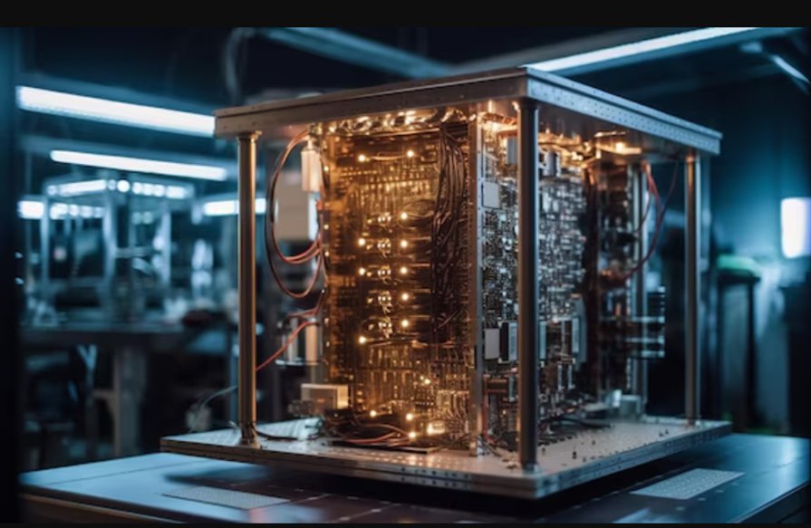 Quantum computer hardware chassis in a lab