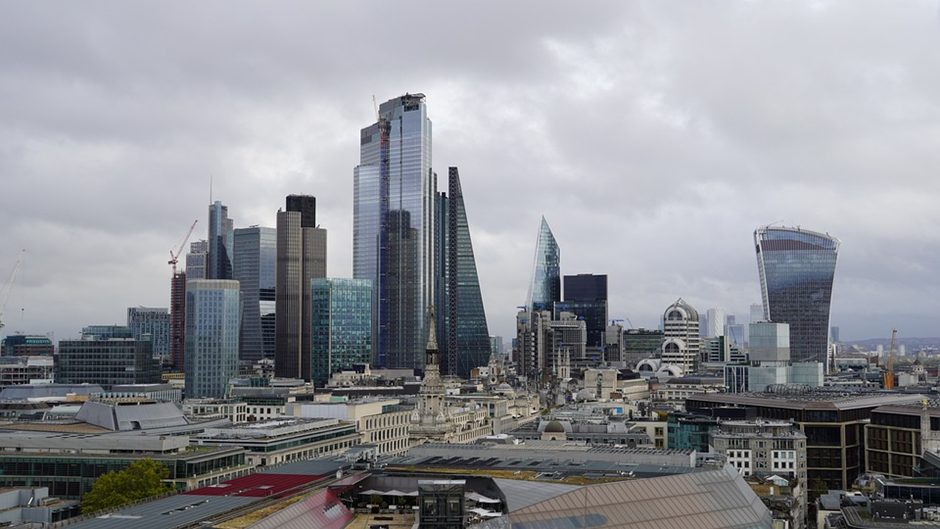 The City of London, home to the UK's financial services sector